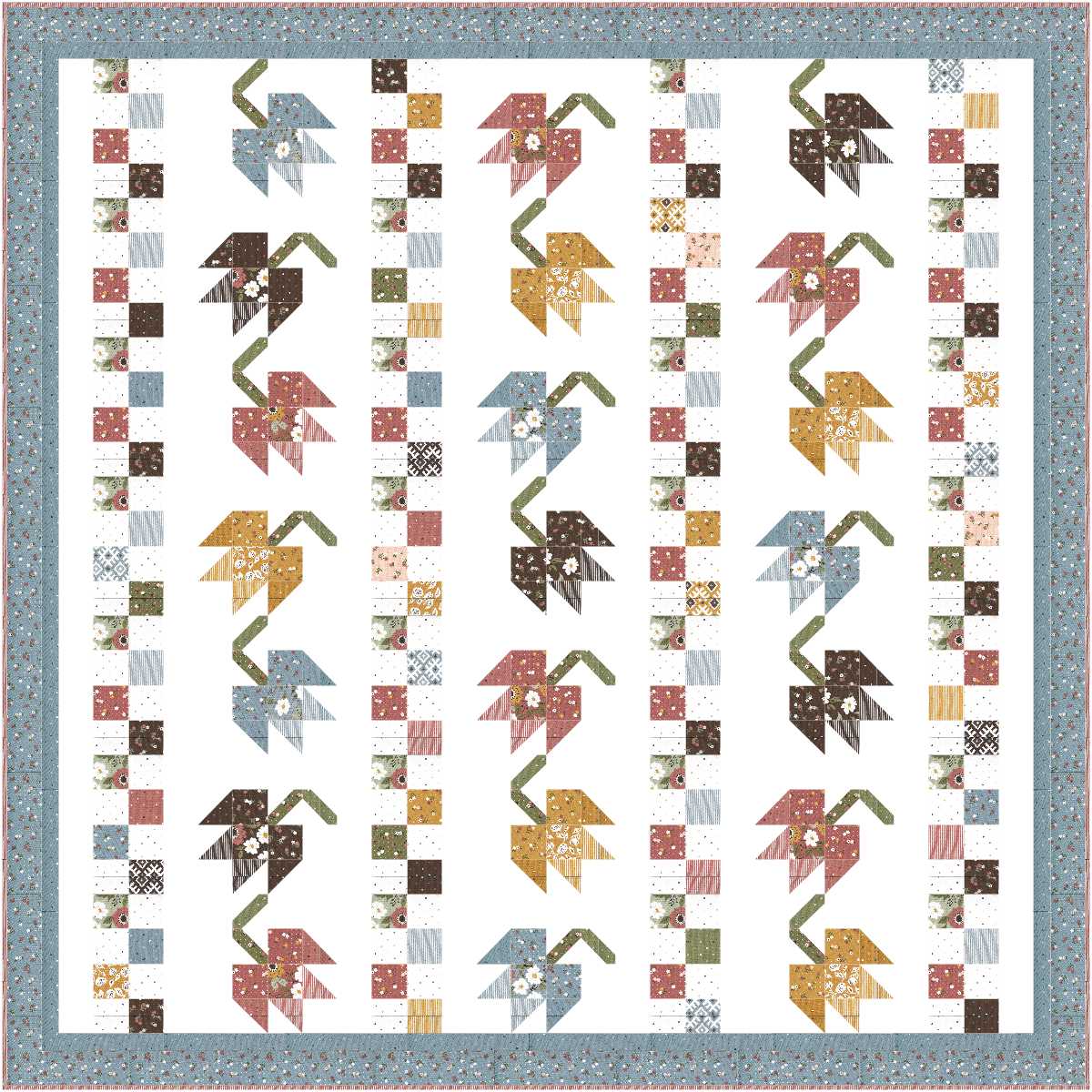 Fall Breeze FOLKTALE Charm Quilt Pattern