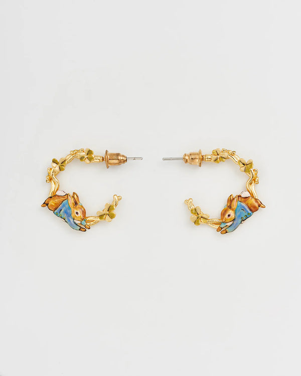 Fable England Peter Rabbit Jumping Clover Earrings