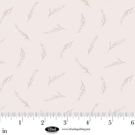 Sugar Dreams: STEMMED FLOWERS Light Rose Fabric (1/2 yd)