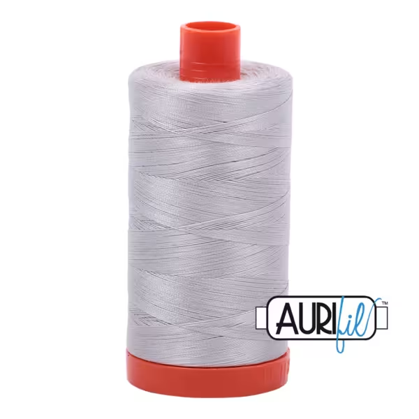 Aluminium Aurifil Cotton Quilting Thread 50 wt. 1300m 1422y Spool AF-2615-Aluminium