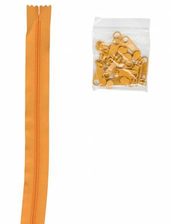 4 Yards - Zipper by the Yard - Papaya