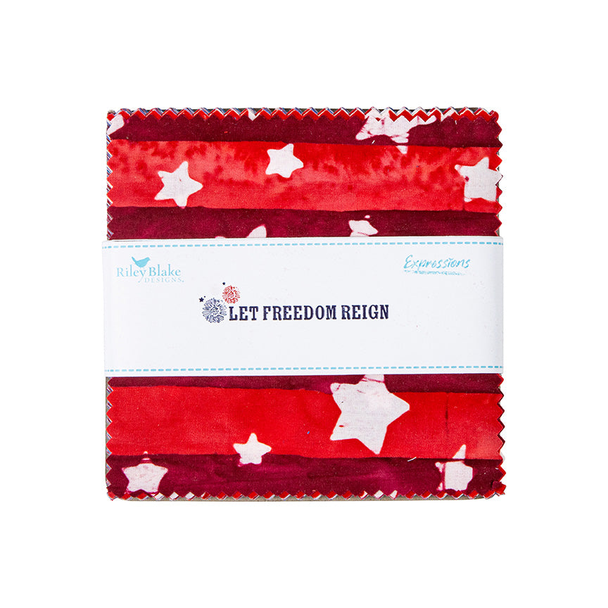 Expressions Batiks LET FREEDOM REIGN 5-Inch Stacker Precuts By Riley Blake