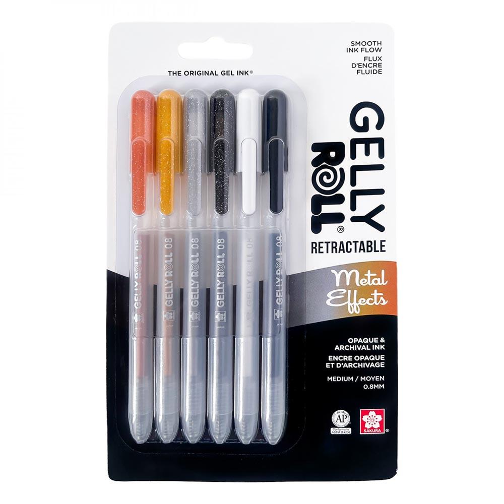Gelly Roll Retractable Metal Effects 6 Piece Set