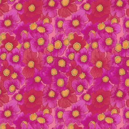 Goodness Gracious Coral Back in the Day by Laura Heine for Windham Fabrics.