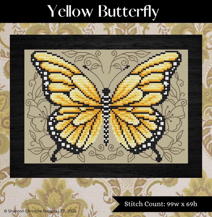 Yellow Butterfly - Cross Stitch Chart