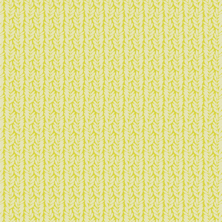 Foliage Citrus quilting cotton fabric by Sally Kelly