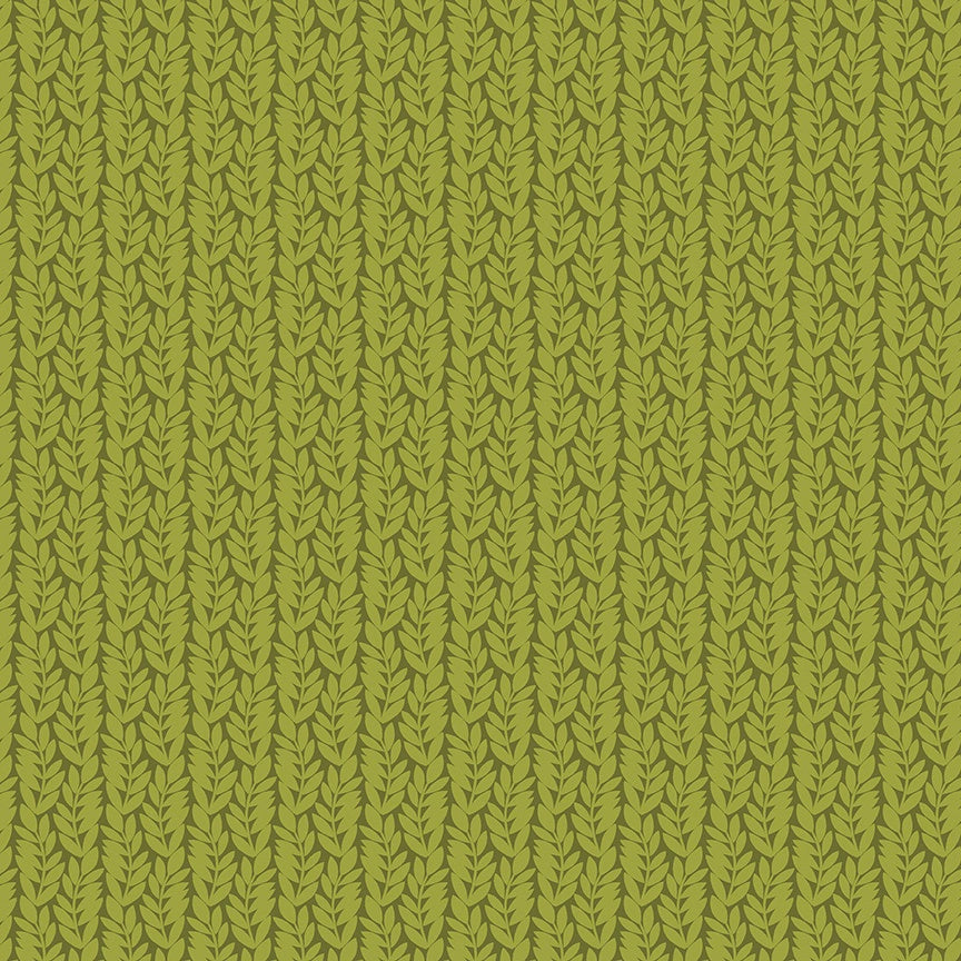 Foliage Olive quilting cotton fabric by Sally Kelly
