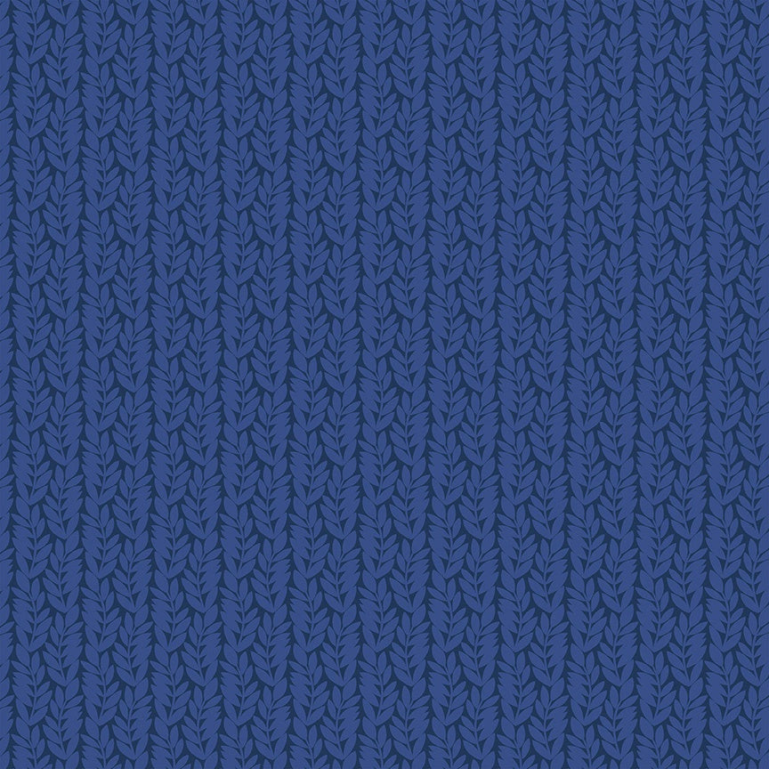 Foliage Indigo quilting cotton fabric by Sally Kelly