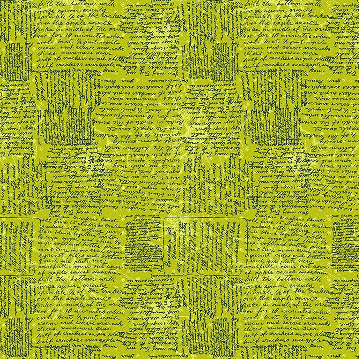 Winding Road Directions Grass Green quilting cotton fabric by Natalie Barnes