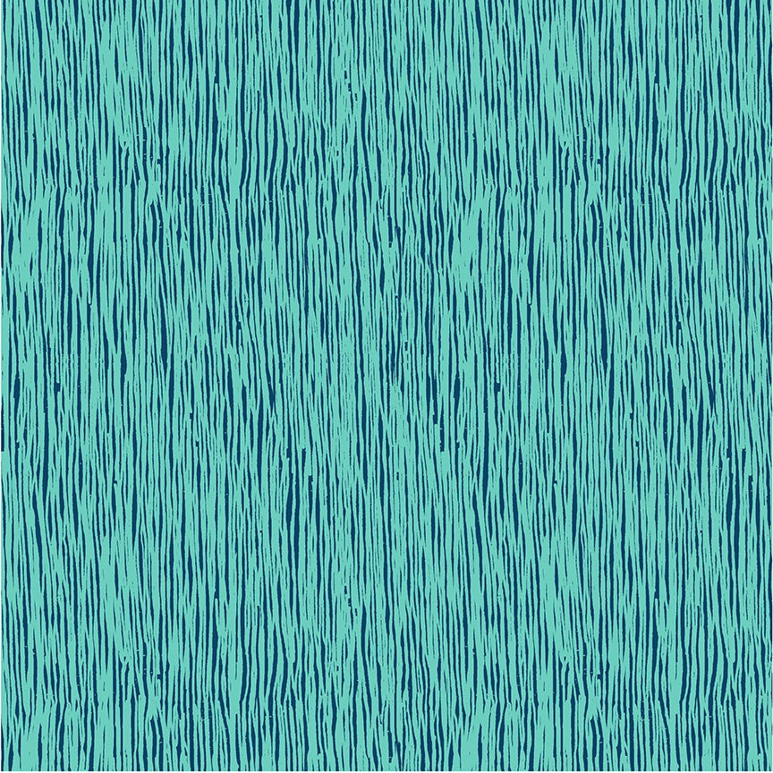 Winding Road Grasses Teal quilting cotton fabric by Natalie Barnes