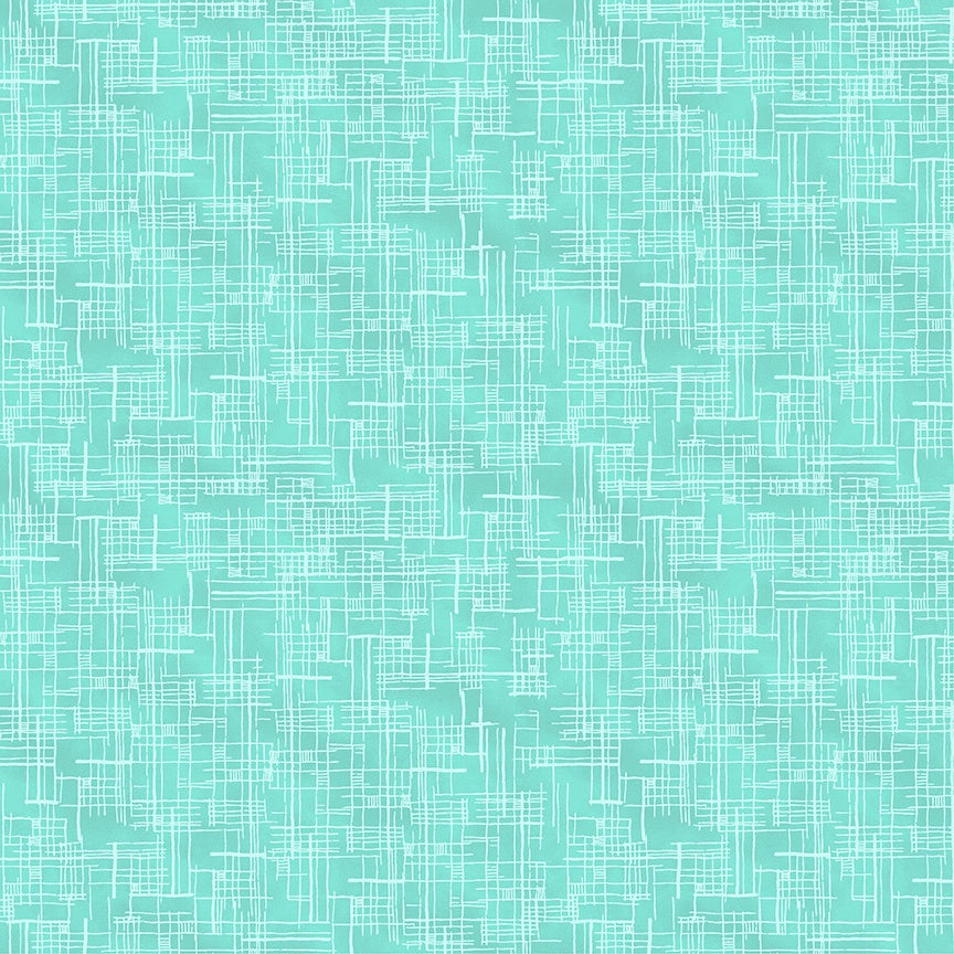 Winding Road Map Turquoiuse quilting cotton fabric by Natalie Barnes