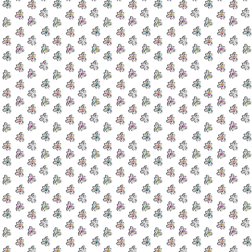 Winding Road Pinwheel White/Grey quilting cotton fabric by Natalie Barnes