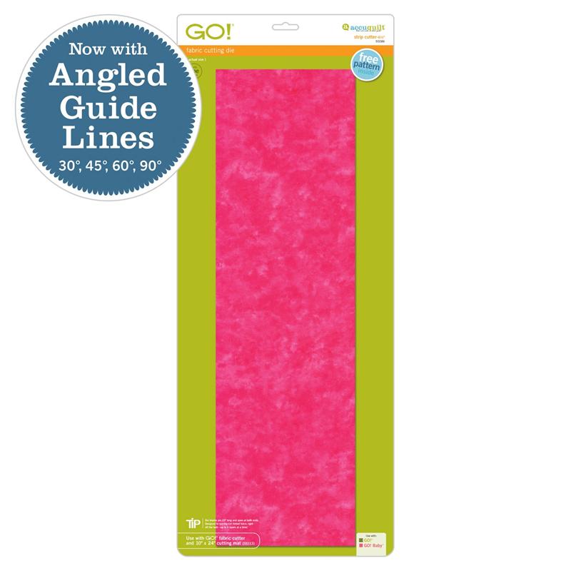 AccuQuilt GO! Die Strip Cutter-6 1/2" (6" Finished) with Angled Guide Lines 55086