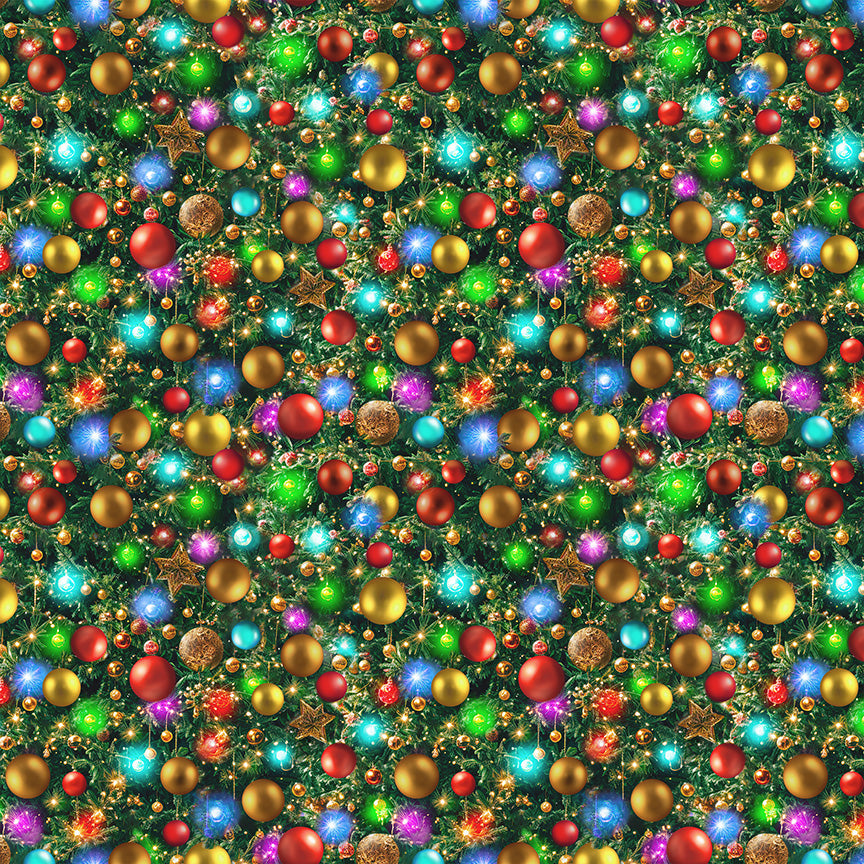 Winter Wonder: LIGHTS AND DECOR fabric by Windham Fabrics (1/2 yd.)