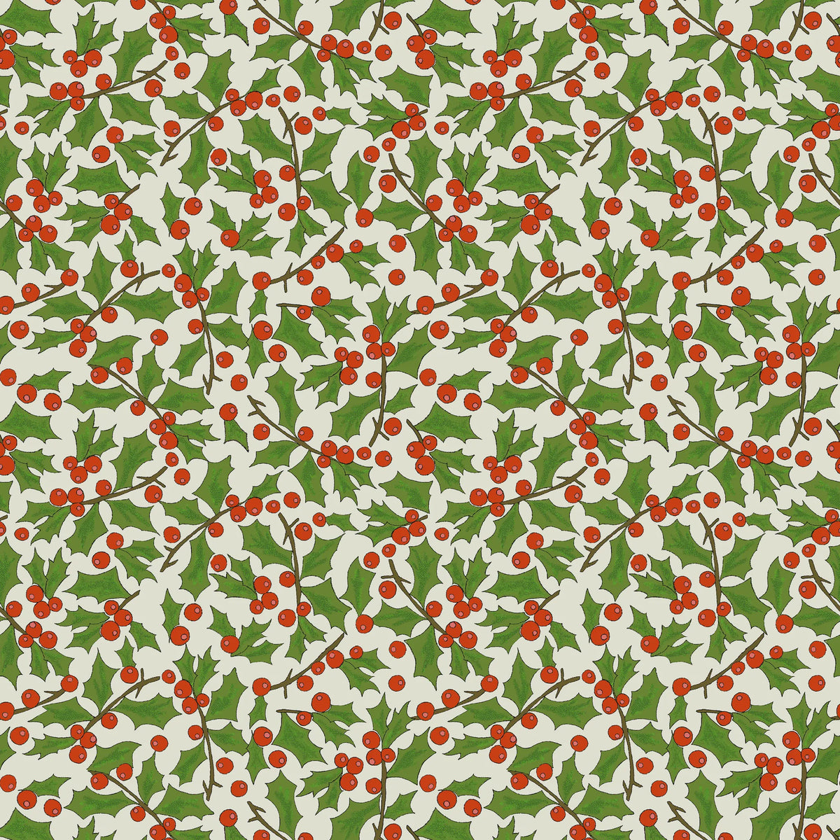 Jolly Collage Berries Marshmallow fabric