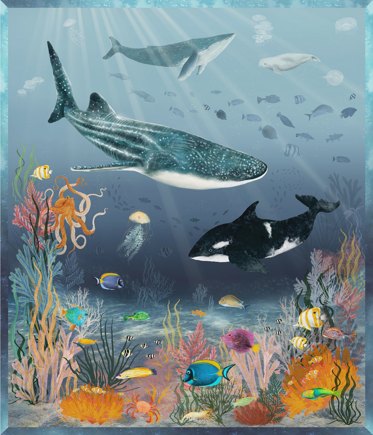 Deep Blue Beyond the Reef Deep Blue fabric