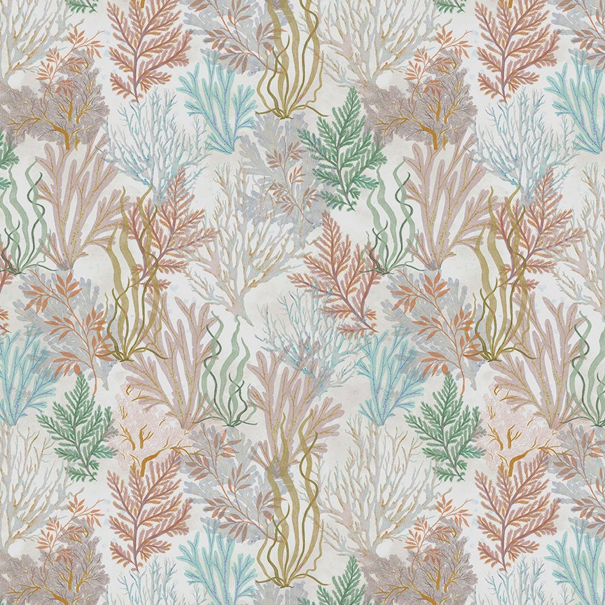 Deep Blue Garden Reef Foam fabric