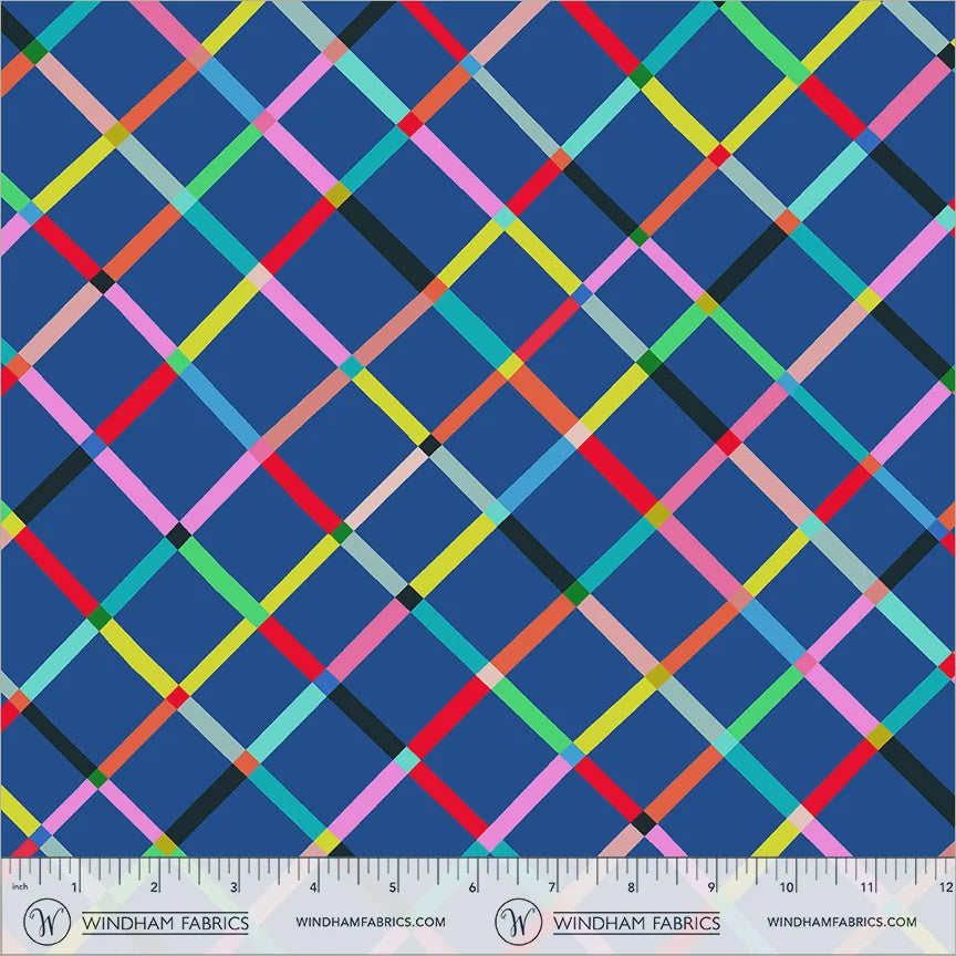 Happy Place Crossing Majorelle Blue Cotton fabric
