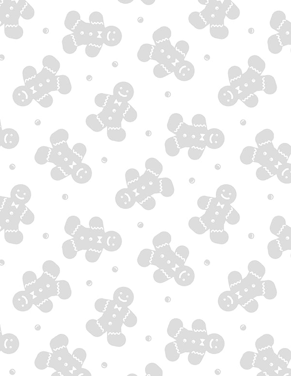 Gingerbread Men Toss White On White