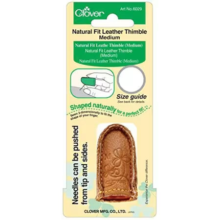 Natural Fit Leather Thimble - Size Medium