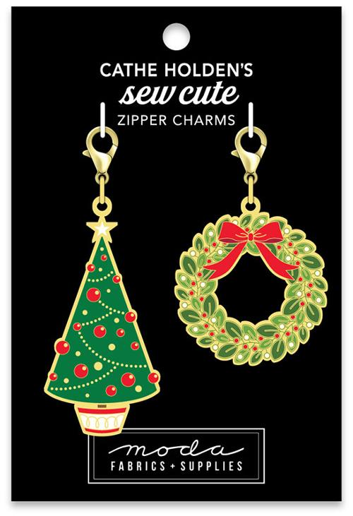 Sew Cute Zipper Charms- Tree and Wreath