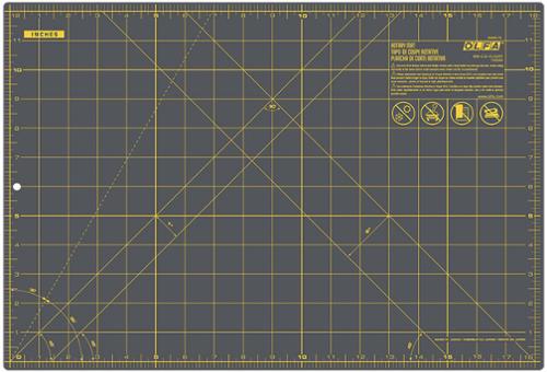 Cutting Mat with Grid 12 in x 18 in Gray 1160244