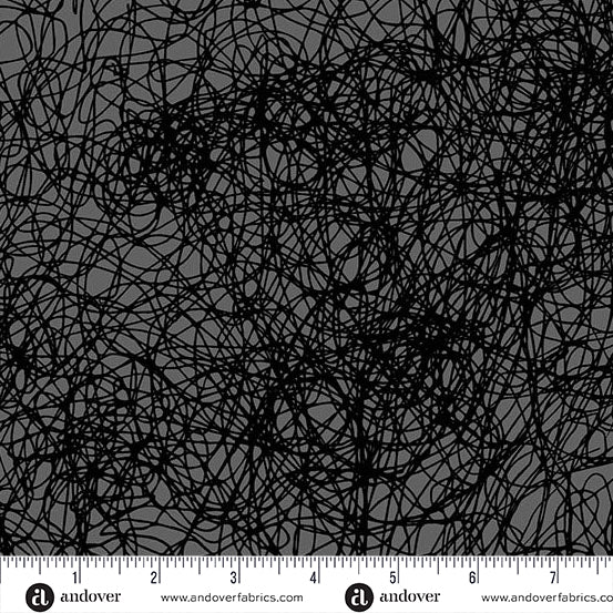 Sun Print Textures: CHARCOAL ENTROPY Fabric (1/2 yd)