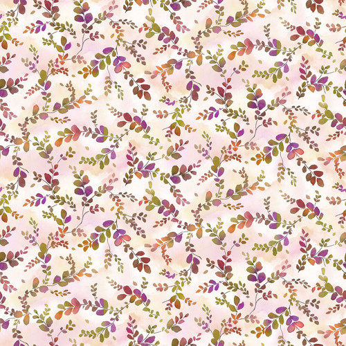 Point of View: SUNRISE LEAF SPRIGS Fabric (1/2 yd)