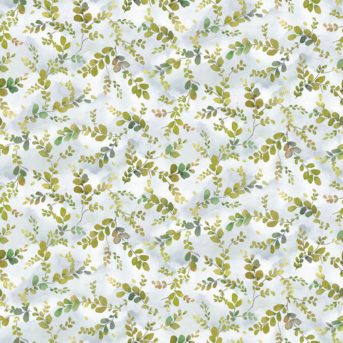Point of View: PRAIRIE LEAF SPRIGS Fabric (1/2 yd)