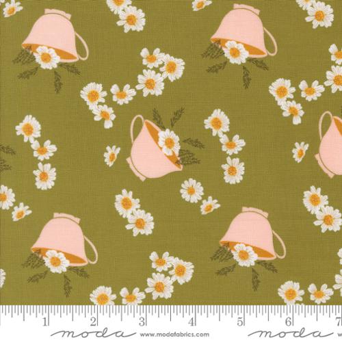 Frivolity - Lichen Teacup Floral 543191-14 - Quilting Fabric
