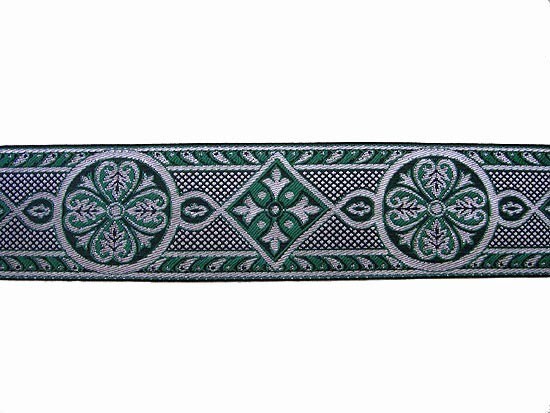 Wholesale Royal Brocade - Green and Silver, 9 meters