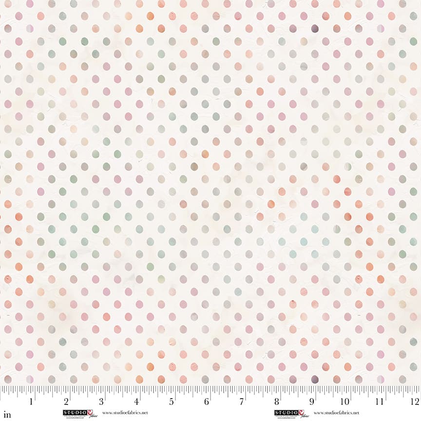 Sweet Child Of Mine: CREAM SHADED DOT Fabric by Cathy Walters (1/2 yd)