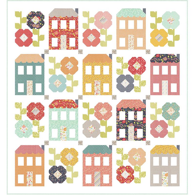 Delightfully Yours Spring Town Quilt Kit
