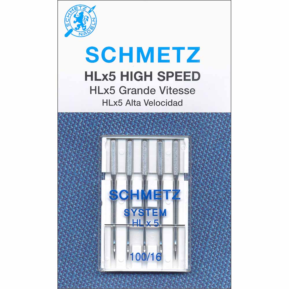 Schmetz High Speed Machine Needles HLx5 Size 100/16 #1843 (5/Pkg)