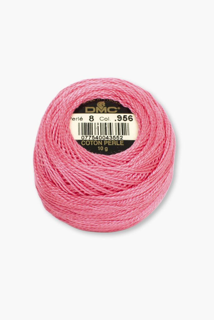DMC Perlé No. 8 – Colore 956 – 100% Cotone – Gomitolo da 10 g