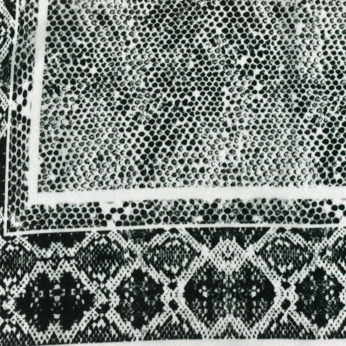 Green-Black-Ivory Border Frame Panel Printed Silk Crepe De Chine Fabric