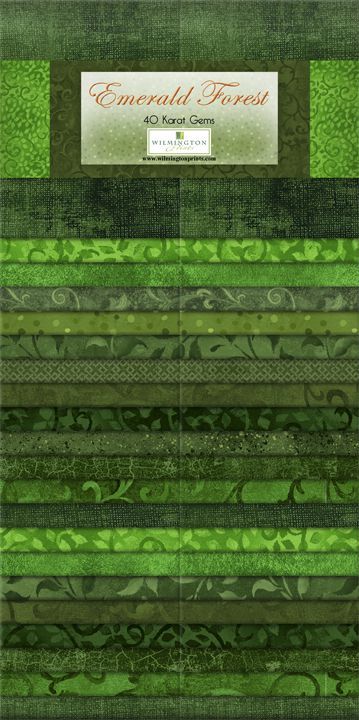 Emerald Forest 5" Strips Karat Gems Revised 4-5-24 Wilmington Prints Cotton Fabric WP-842-2-842