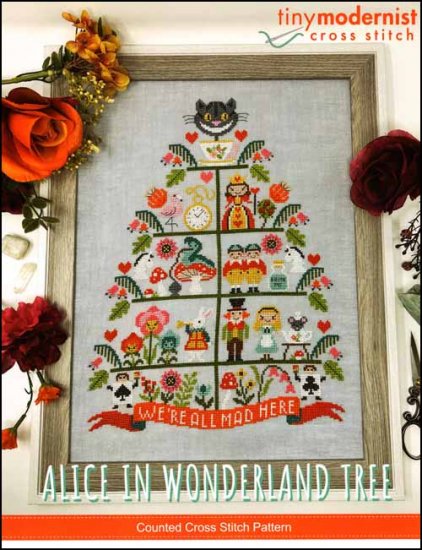 Alice In Wonderland Tree Cross Stitch Pattern by Tiny Modernist
