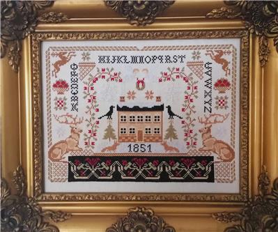 An Old Christmas Sampler Cross Stitch Pattern by Twin Peak Primitives