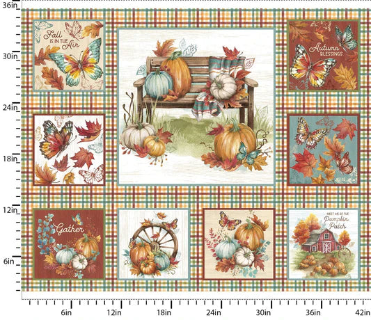 Autumn Days Panel 36" 3 Wishes Cotton Fabric 3W-23668-PNL