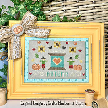 Autumn Love Cross Stitch Pattern by Crafty Bluebonnet Designs