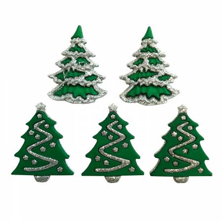 Glitter Trees Buttons bg-4826