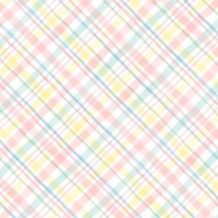 Bunnies and Blooms: SOFT PLAID Fabric (1/2 yd)