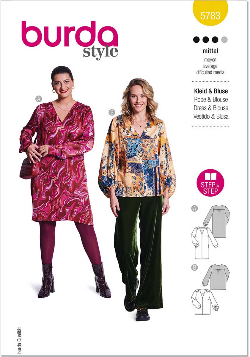 Burda 5783 - Misses' Dress and Blouse Sewing Pattern