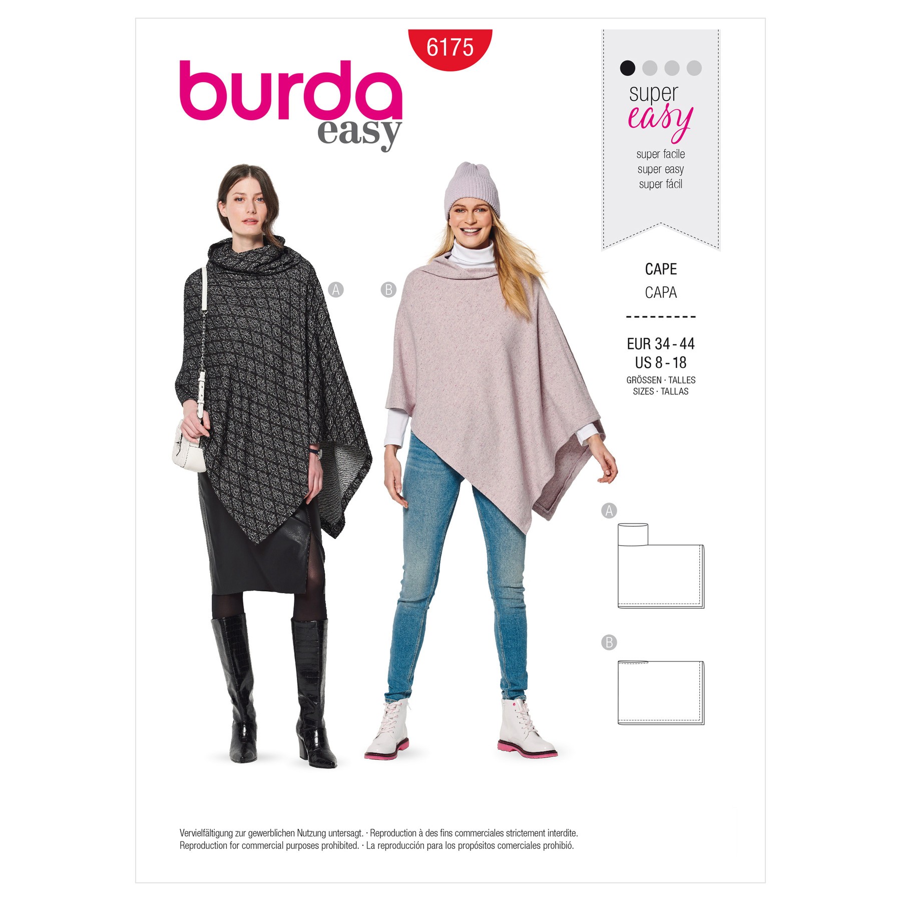 Burda 6175 - Burda Easy Misses' Capes