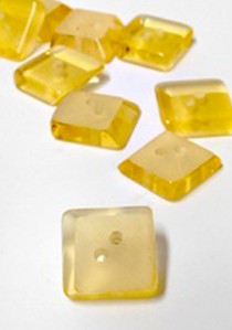 Wholesale Novelty Button - Fancy Plastic 2 Hole Button - 19mm - Yellow - 3/4" 1 Gross(144)