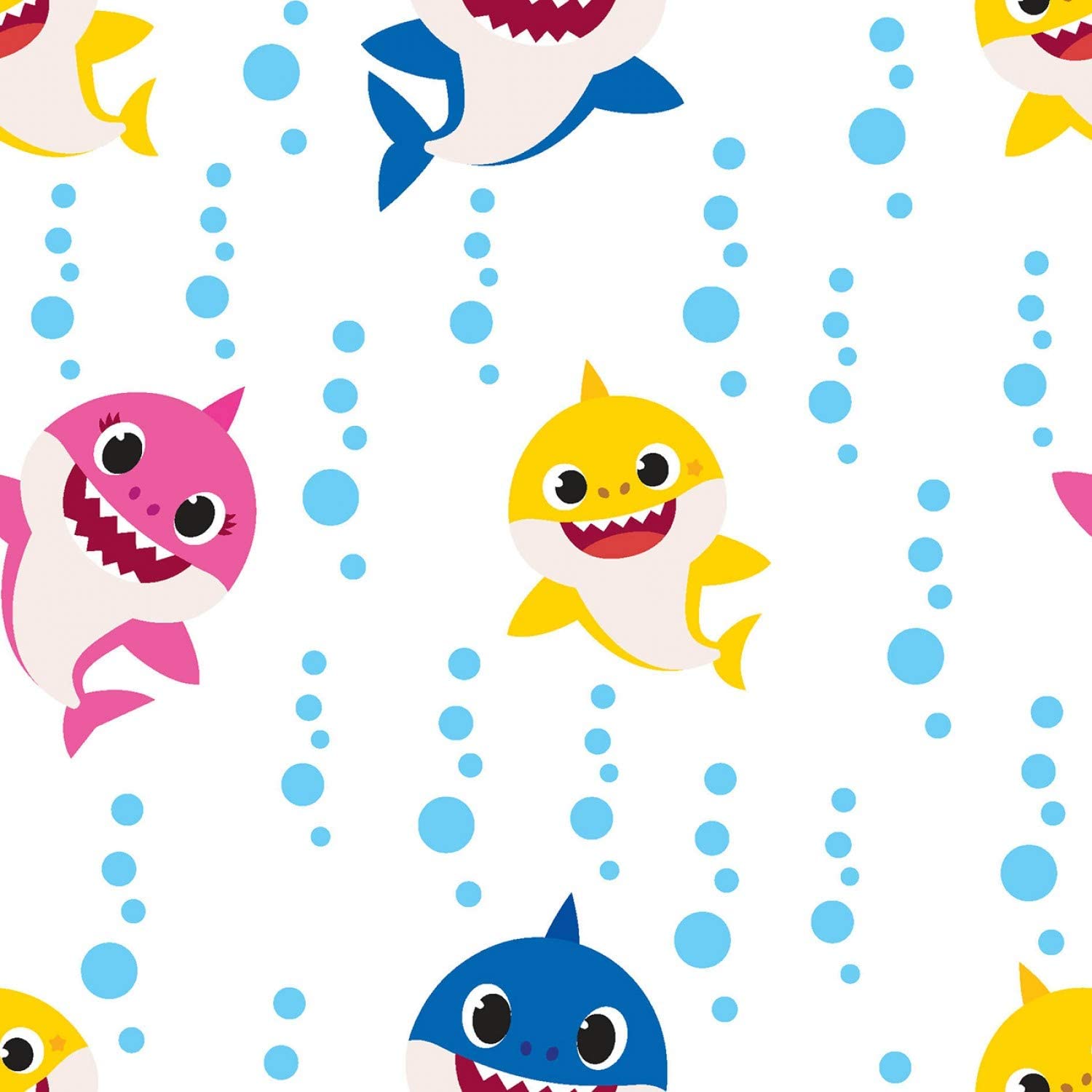Baby Shark Family Bubble Blast Nickelodeon Multicolor Springs CreativeCotton Fabric