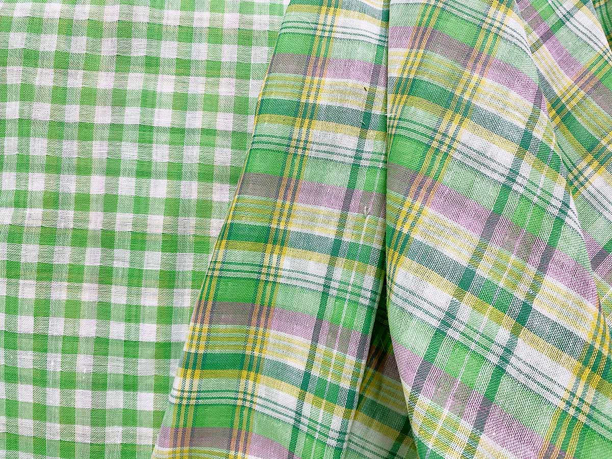 Beachcomber Reversible Cotton Gauze Fabric - Color combo 08 Apple + White