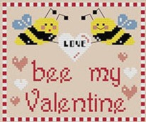 Bee My Valentine Cross Stitch Pattern by Romy's Creations