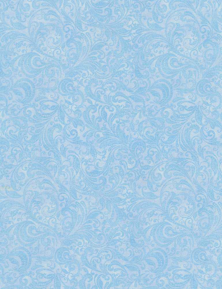 Belle Delicate Filigree Sky Blue Timeless Treasures Cotton Fabric TT-Belle-C7800-Sky